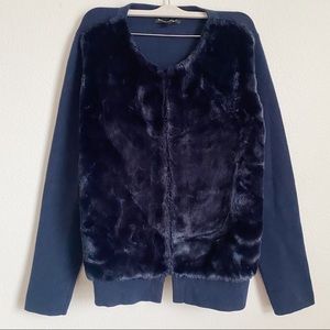 Banana republic Faux Fur Sweater Jacket M